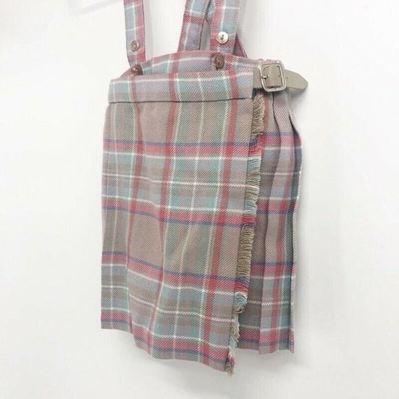 St Michael Kilt Skirt Pink Tartan Plaid - Picture 4 of 6